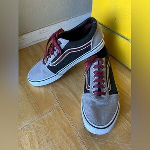 Vans Old School Ward Jersey Block Drizzle Sneakers with NEW Burgundy Laces